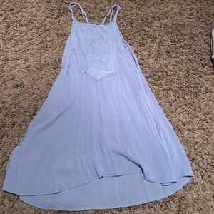 blue small cross back dress